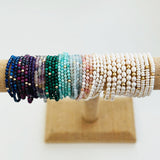 4mm Gemstone Elastic Bracelet