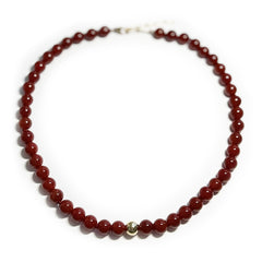 carnelian beads & goldfill bead