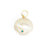 Gemstone Seashell Pendant