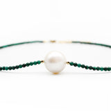 malachite & white pearl