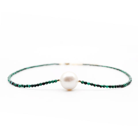 malachite & white pearl