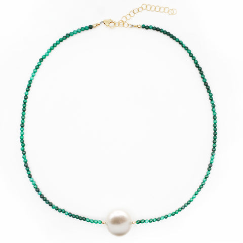 malachite & white pearl