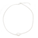 sterling silver beads & white pearl