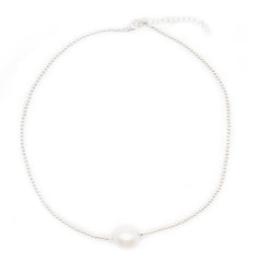 sterling silver beads & white pearl