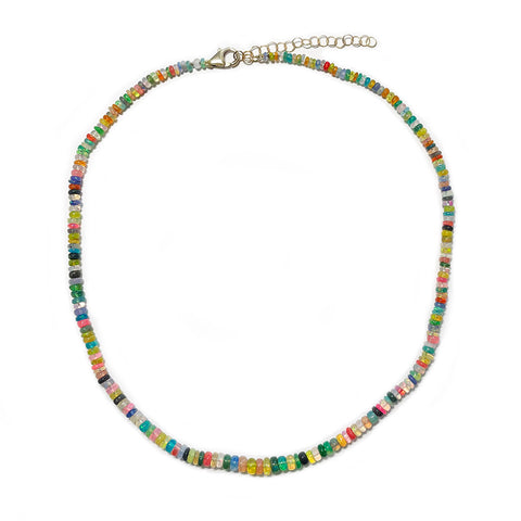 Rainbow Opals Beaded Necklace