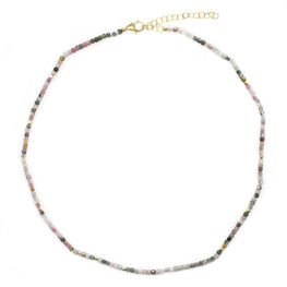 tourmaline cubes layering necklace