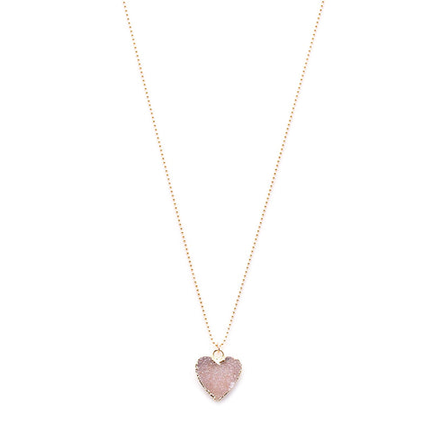 mini druzy heart